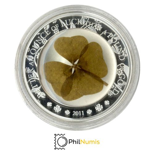 Palau 5 Dollar 2011 - Vierblättriges Kleeblatt - Silber PP