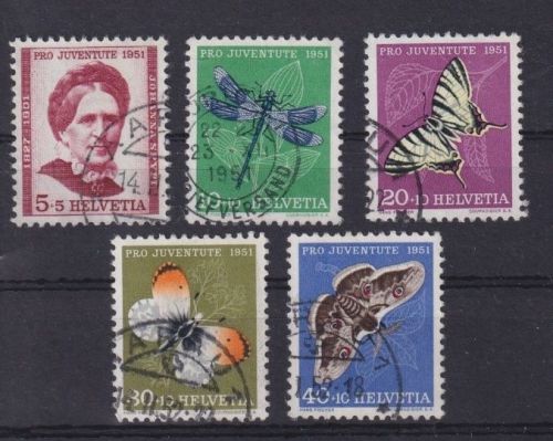 Schweiz MiNr. 561-565 gestempelt | Pro Juventute 1951 komplett