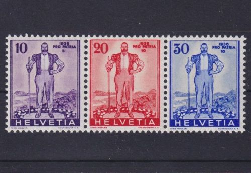 Schweiz MiNr. 294-296 postfrisch - Einzelmarken aus Block 2 | Pro Patria 1936