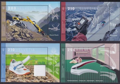 Schweiz 2020-2022 - Block 78, 93, 99, 129 postfrisch | Schweizer Erfindungen