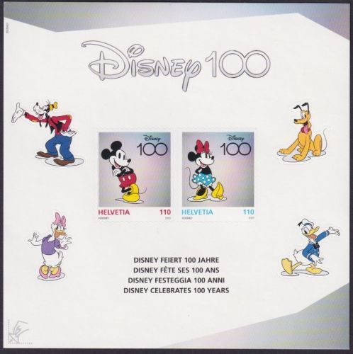 Schweiz 2023 - 2887-2888 - Block 102 postfrisch | Walt Disney Mickey & Minni