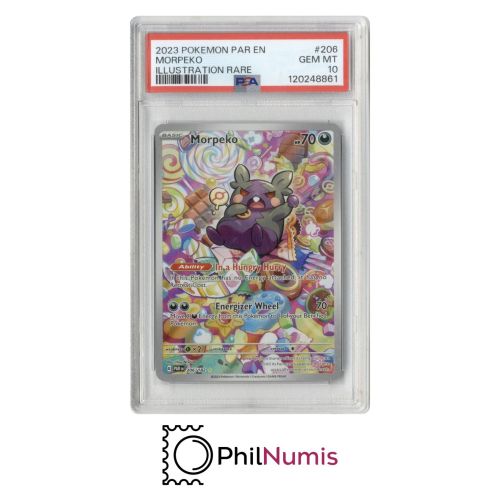 Pokemon Morpeko · #206 Illustration Rare PSA 10 | Paradox Rift 2023