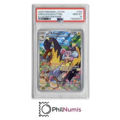 Pokemon Iono's Kilowattrel · #163 Illustration Rare PSA 10