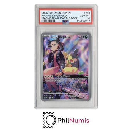 Pokemon Marnie's Morpeko · #206 PSA 10 | Marnie Rival Battle Deck 2025