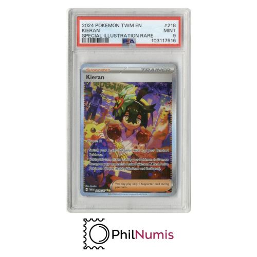 Pokemon Kieran · #218 SIR PSA 9 | Twilight Masquerade TWM 2024