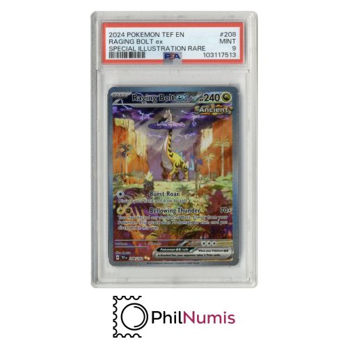 Pokemon Raging Bolt ex · #208 Special Illustration Rare PSA 9 | Temporal Forces
