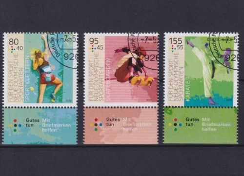 Bund, Michel Nr. 3542-3544 gestempelt ESST Weiden - Sporthilfe 2020