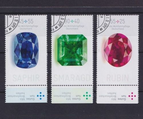 Bund, Michel Nr. 2901 - 2903 gestempelt EVST Philatelie Ecke - Edelsteine