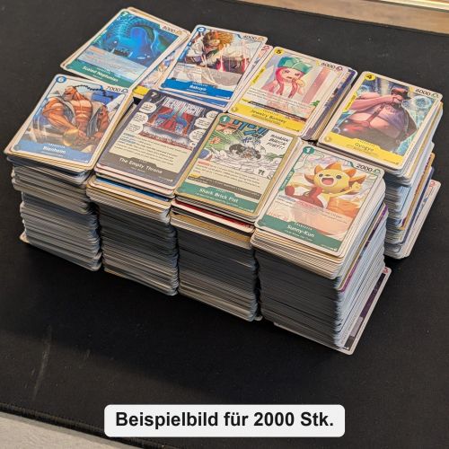 One Piece TCG Karten Bulk Konvolut Englisch 2000 Stück Common Uncommon Rare