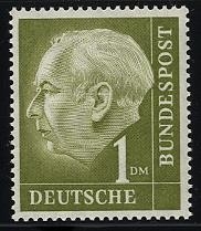Bund, Michel Nr. 194 postfrisch - 1 DM Heuss