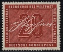 Bund, Michel Nr. 227 postfrisch - Heinrich Stephan - Weltpostverein