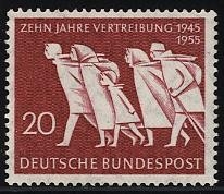 Bund, Michel Nr. 215 postfrisch - 10 Jahre Vertreibung 1945