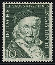 Bund, Michel Nr. 204 postfrisch - Carl Friedrich Gauss