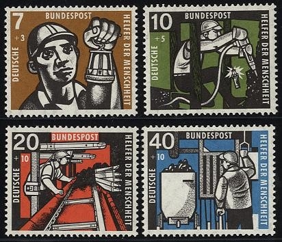 Bund, Michel Nr. 270-273 postfrisch - Kohlebergbau