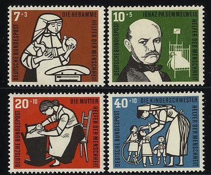 Bund, Michel Nr. 243-246 postfrisch - Wohlfahrt 1956 Kinderpflege