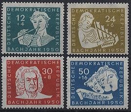 DDR, MiNr. 256-259 postfrisch - Johann Sebastian Bach