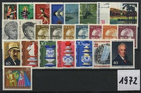 Berlin, Jahrgang 1972 postfrisch komplett