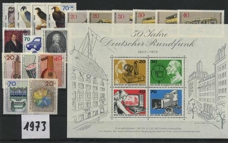 Berlin, Jahrgang 1973 postfrisch komplett