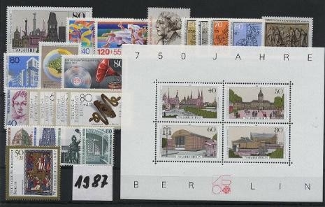 Berlin, Jahrgang 1987 postfrisch komplett