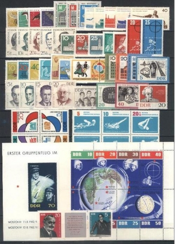 DDR, Jahrgang 1962 postfrisch komplett