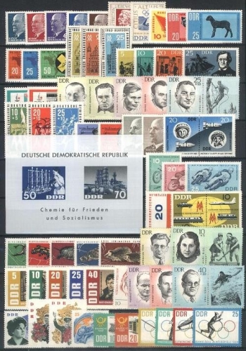 DDR, Jahrgang 1963 postfrisch komplett