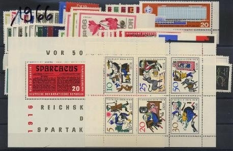 DDR, Jahrgang 1966 postfrisch komplett