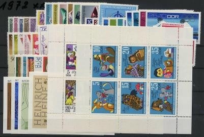 DDR, Jahrgang 1972 postfrisch komplett