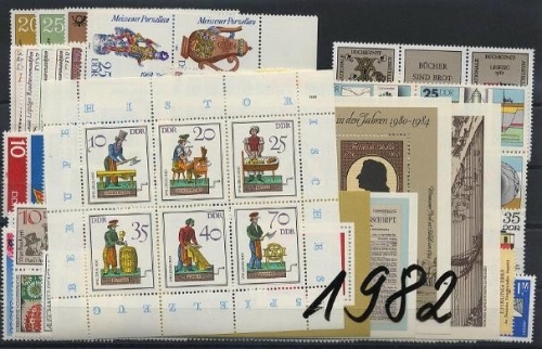 DDR, Jahrgang 1982 postfrisch komplett