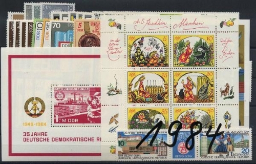 DDR, Jahrgang 1984 postfrisch komplett