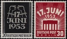 Berlin, Michel Nr. 110-111 postfrisch - Volksaufstand am 17. Juni in der DDR und Ostberlin
