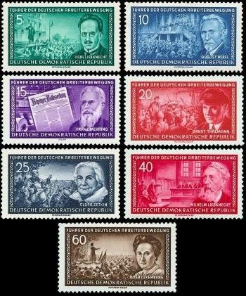 DDR, MiNr. 472-478 postfrisch - Führer der Deutschen Arbeiterbewegung