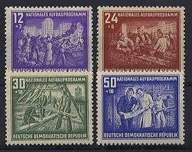 DDR, MiNr. 303-306 postfrisch - Nationales Aufbauprogramm