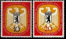 Berlin, Michel Nr. 129-130 postfrisch - Deutscher Bundestag in Berlin 1955