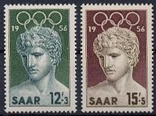 Saarland, Michel Nr. 371-372 postfrisch - Olympische Sommerspiele 1956 Melbourne