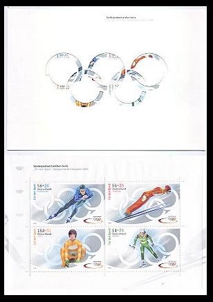 Bund, Markenheftchen MH 47 postfrisch - Olympische Winterspiele Salt Lake City 2002