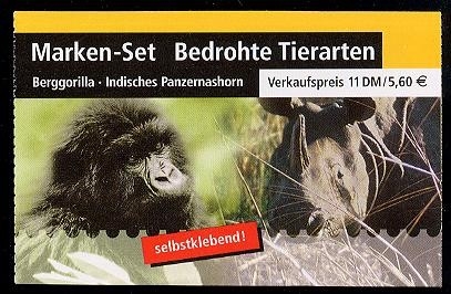 Bund, Markenheftchen MH 44 I postfrisch - Bedrohte Tierarten 2001