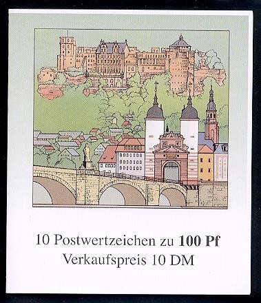 Bund, Markenheftchen MH 33 postfrisch - 800 Jahre Heidelberg