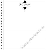10 LINDNER Omnia-Blätter weiß 5 Streifen (Streifenhöhe: 52mm)