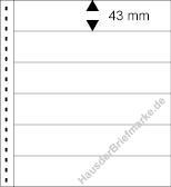 10 LINDNER Omnia-Blätter weiß 6 Streifen (Streifenhöhe: 43mm)
