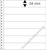 10 LINDNER Omnia-Blätter weiß 7 Streifen (Streifenhöhe: 34mm)