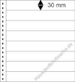 10 LINDNER Omnia-Blätter weiß 8 Streifen (Streifenhöhe: 30mm)