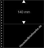 10 LINDNER Omnia-Blätter schwarz 2 Streifen (Streifenhöhe: 140mm)
