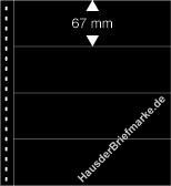 10 LINDNER Omnia-Blätter schwarz 4 Streifen (Streifenhöhe: 67mm)