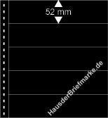 10 LINDNER Omnia-Blätter schwarz 5 Streifen (Streifenhöhe: 52mm)