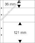 10 Multi collect Blätter schwarz 3x36mm / 1x121mm