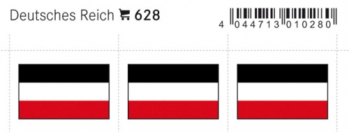 6 farbige Flaggensticker Deutsches Reich