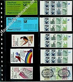 10 Klarsichthüllen für Markenheftchen 5 Streifen 53 x 120 mm