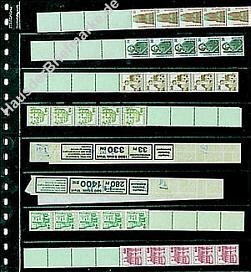 10 Klarsichthüllen für Rollenmarkenstreifen 8 Streifen 30x242mm