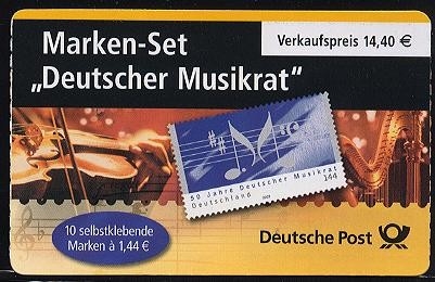 Bund, Markenheftchen MH 54 postfrisch - Deutscher Musikrat 2004