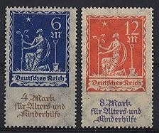 Deutsches Reich, Michel Nr. 233-234 postfrisch - Alters- und Kinderhilfe 1922